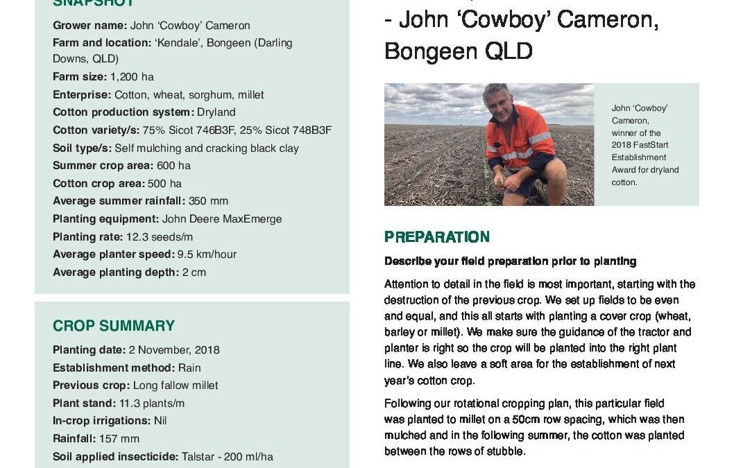 John 'Cowboy' Cameron, Bongeen, QLD — FastStart case study