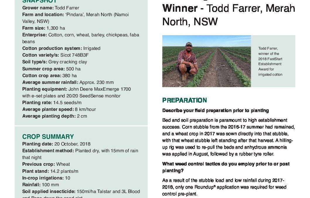 Todd Farrer, Merah North, NSW — FastStart case study